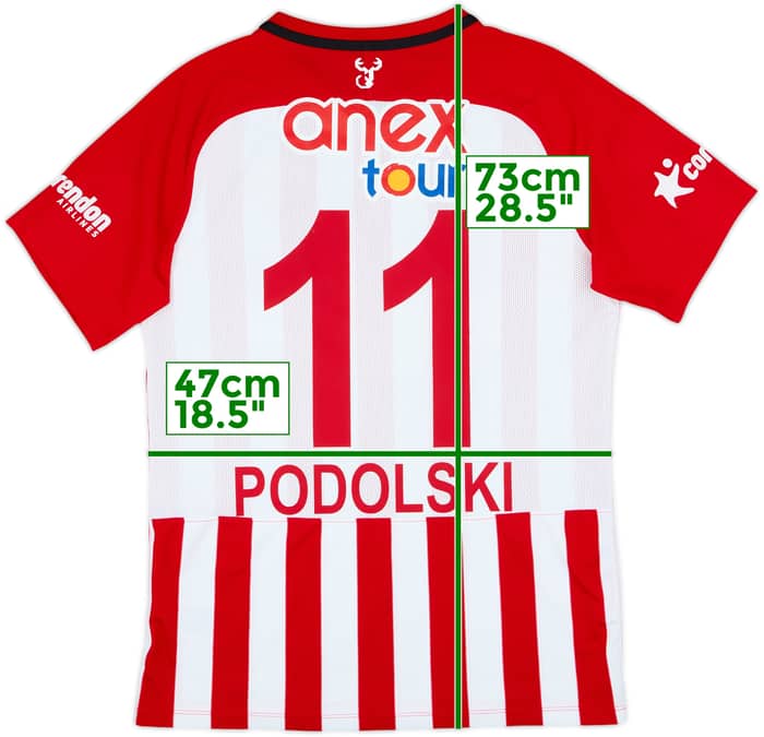 2019-20 Antalyaspor Away Shirt Podolski #11 - 7/10 - (M)