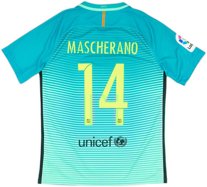 2016-17 Barcelona Third Shirt Mascherano #14 - 9/10 - (M)
