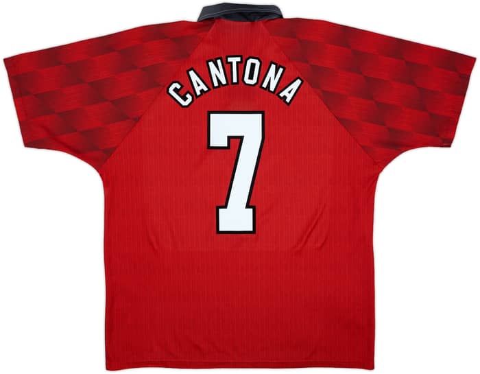 1996-98 Manchester United 'Champions 1995-96' Home Shirt Cantona #7 - 9/10 - (XL)