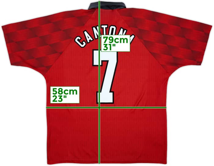 1996-98 Manchester United 'Champions 1995-96' Home Shirt Cantona #7 - 9/10 - (XL)