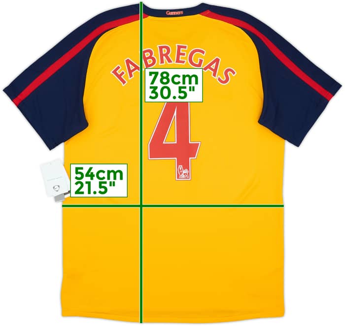 2008-09 Arsenal Away Shirt Fabregas #4 (M)