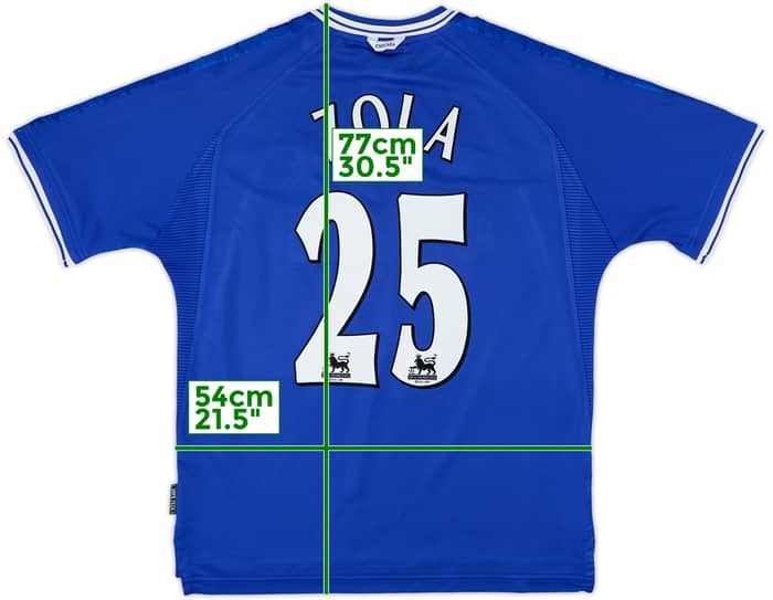 1999-01 Chelsea Home Shirt Zola #25 - 6/10 - (L)