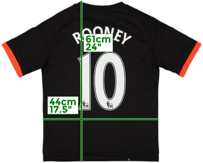 2015-16 Manchester United Third Shirt Rooney #10 - 9/10 - (L.Boys)