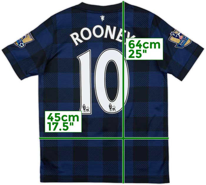 2013-14 Manchester United Away Shirt Rooney #10 - 9/10 - (L.Boys)
