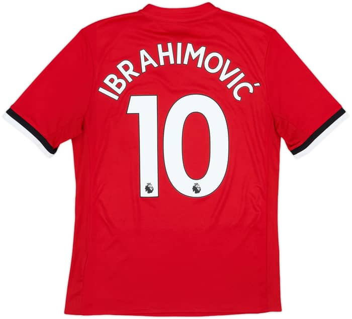 2017-18 Manchester United Home Shirt Ibrahimovic #10 - 9/10 - (XL.Boys)