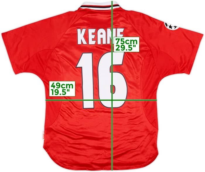 1999-00 Manchester United 'CL Winners' Shirt Keane #16 - 8/10 - (M)