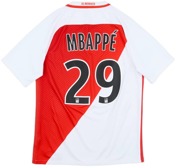 2016-17 Monaco Home Shirt Mbappe #29 - 8/10 - (M)