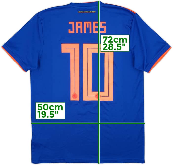 2018-19 Colombia Away Shirt James #10 - 10/10 - (M)