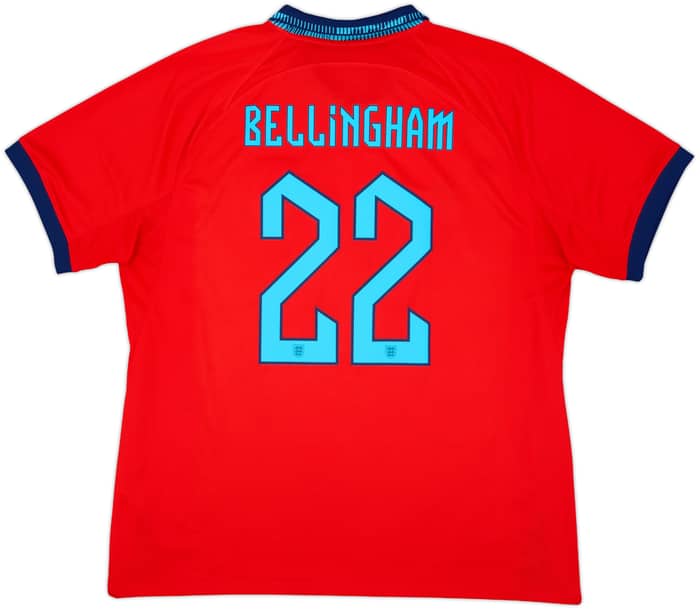 2022-23 England Away Shirt Bellingham #22 - 8/10 - (XL)