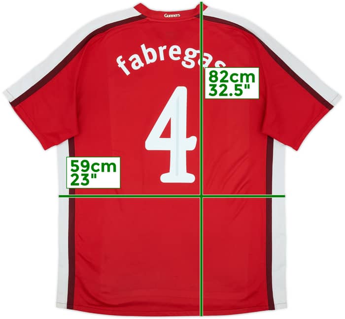 2008-10 Arsenal Home Shirt Fabregas #4 - 5/10 - (XL)