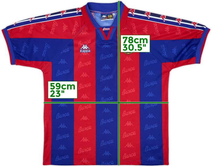 1995-97 Barcelona Home Shirt - 9/10 - (XL)