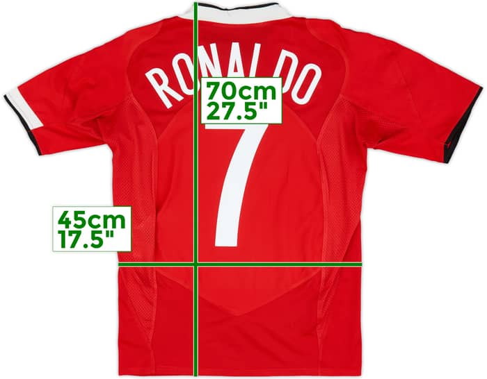 2004-06 Manchester United Home Shirt Ronaldo #7 - 6/10 - (S)