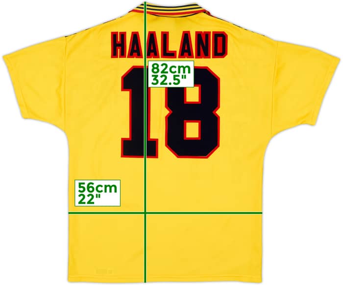 1995-97 Nottingham Forest Away Shirt Haaland #18 - 9/10 - (L)