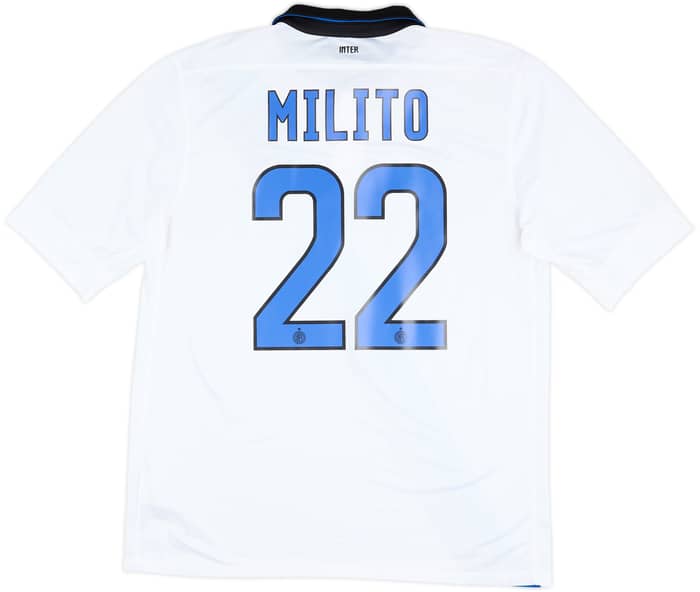 2011-12 Inter Milan Away Shirt Milito #22 - 10/10 - (L)