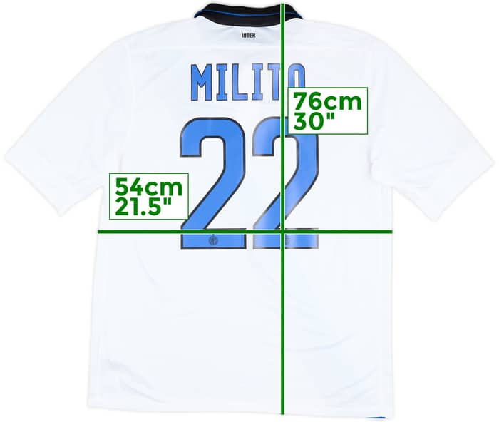 2011-12 Inter Milan Away Shirt Milito #22 - 10/10 - (L)