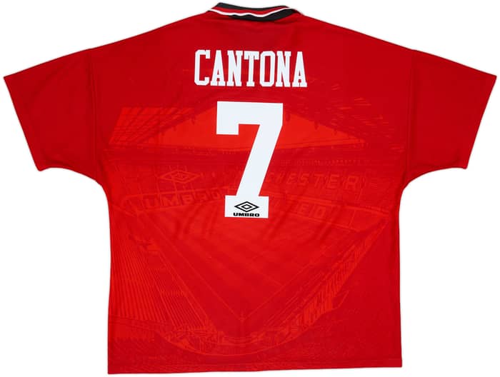 1994-96 Manchester United Home Shirt Cantona #7 - 8/10 - (XXL)