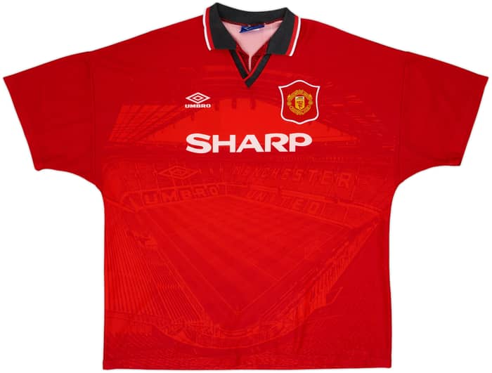1994-96 Manchester United Home Shirt Cantona #7 - 8/10 - (XXL)