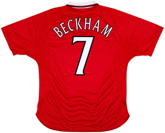 1999-00 Manchester United 'CL Winners' Shirt Beckham #7 - 9/10 - (XL)
