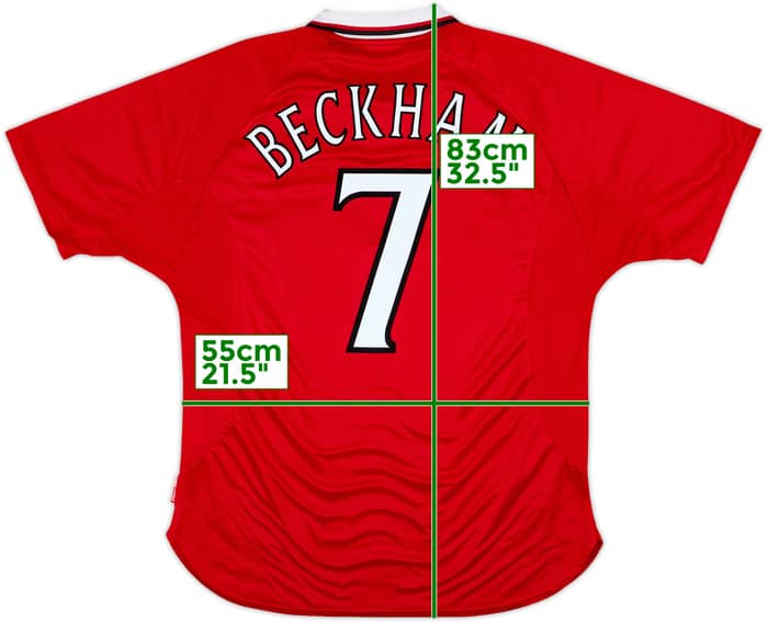 1999-00 Manchester United 'CL Winners' Shirt Beckham #7 - 9/10 - (XL)