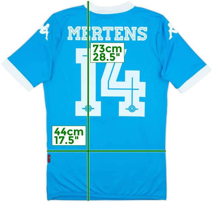2015-16 Napoli Authentic Home Shirt Mertens #14 - 9/10 - (S)