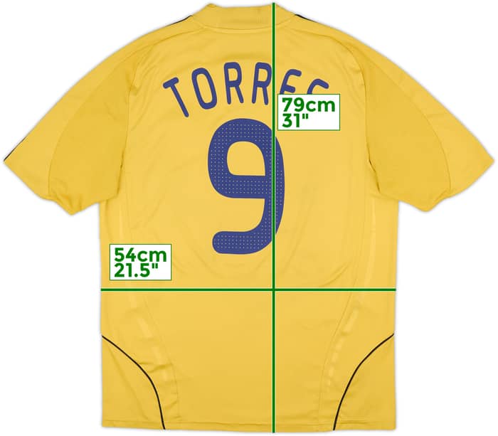 2008-10 Spain Away Shirt Torres #9 - 6/10 - (L)