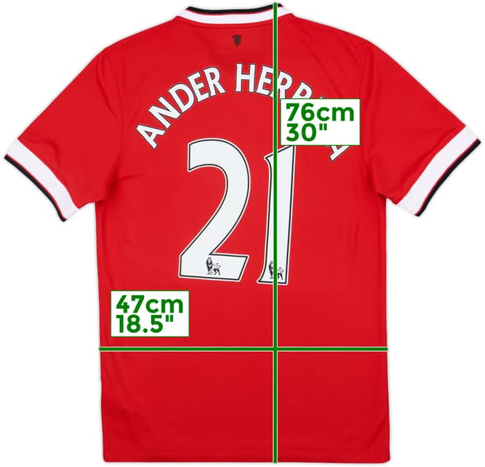 2014-15 Manchester United Home Shirt Ander Herrera #21 - 8/10 - (S)