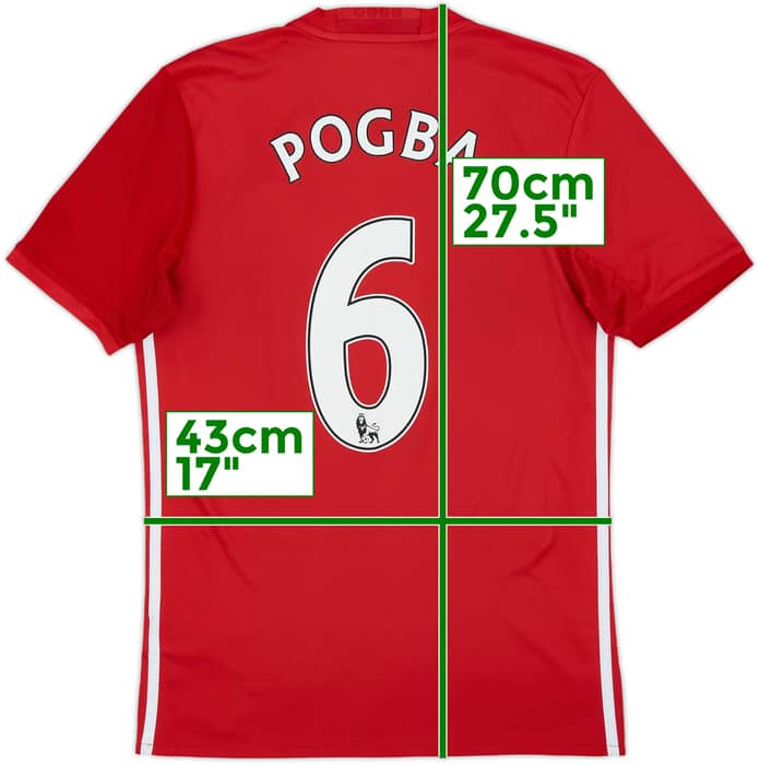 2016-17 Manchester United Home Shirt Pogba #6 - 6/10 - (S)
