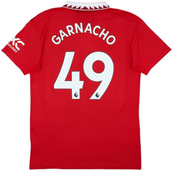 2022-23 Manchester United Home Shirt Garnacho #49 - 7/10 - (L)