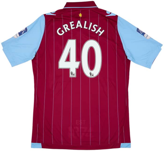 2014-15 Aston Villa Home Shirt Grealish #40 - 6/10 - (XXL)