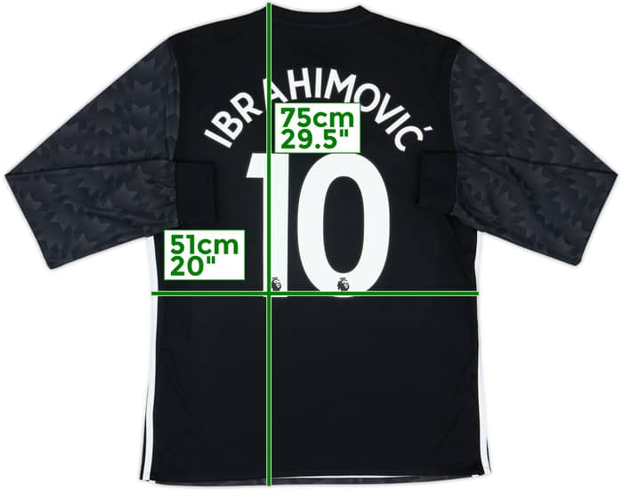 2017-18 Manchester United Away L/S Shirt Ibrahimovic #10 - 8/10 - (L)