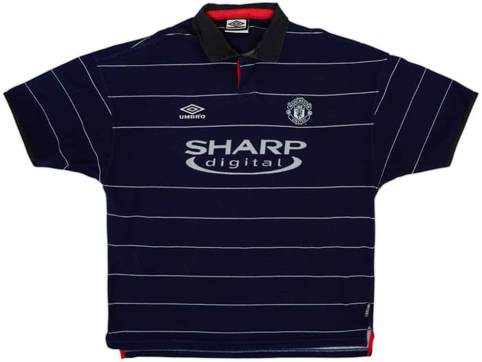 1999-00 Manchester United Away Shirt Beckham #7 - 8/10 - (XL)