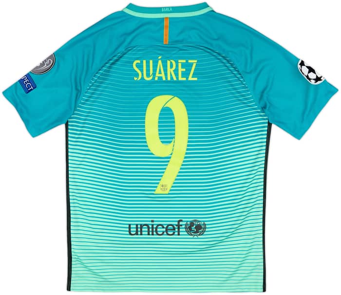 2016-17 Barcelona Third Shirt Suarez #9 - 6/10 - (M)
