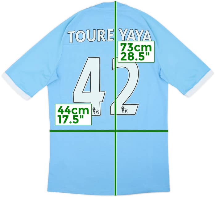 2010-11 Manchester City Home Shirt Toure Yaya #42 - 6/10 - (S)