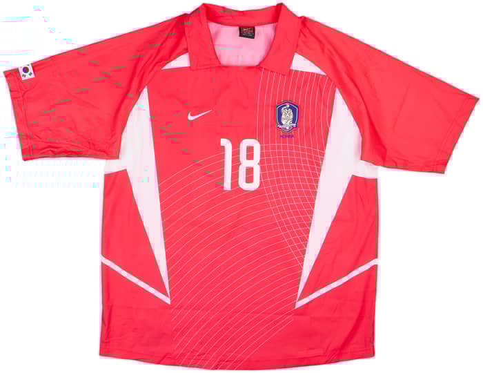 2002-03 South Korea Home Shirt S H Hwang #18 - 9/10 - (XL)