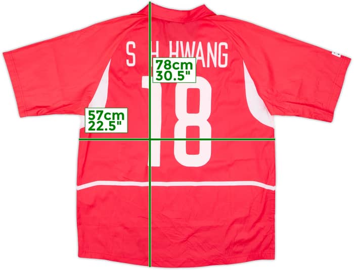 2002-03 South Korea Home Shirt S H Hwang #18 - 9/10 - (XL)