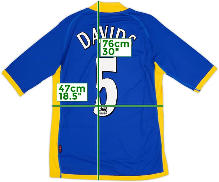 2005-06 Tottenham Away Shirt Davids #5 - 7/10 - (XL)