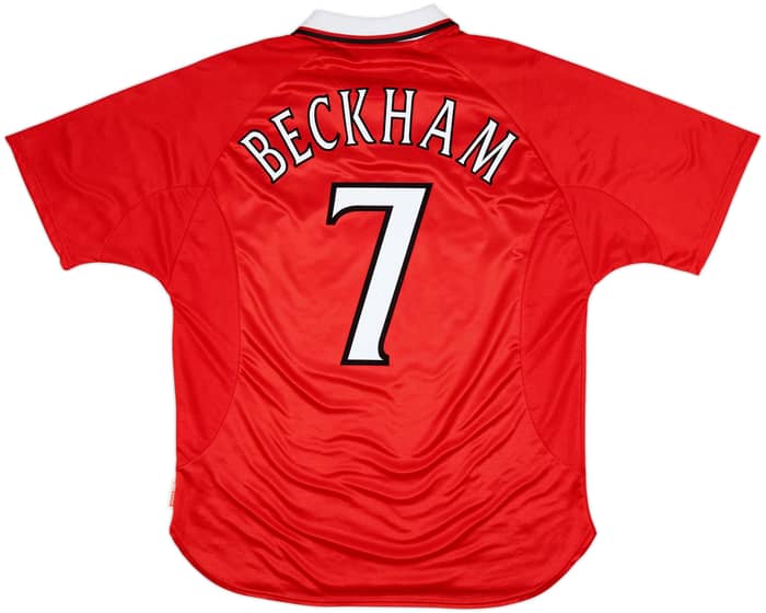 1999-00 Manchester United 'CL Winners' Shirt Beckham #7 - 8/10 - (XL)