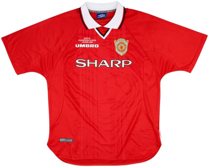 1999-00 Manchester United 'CL Winners' Shirt Beckham #7 - 8/10 - (XL)