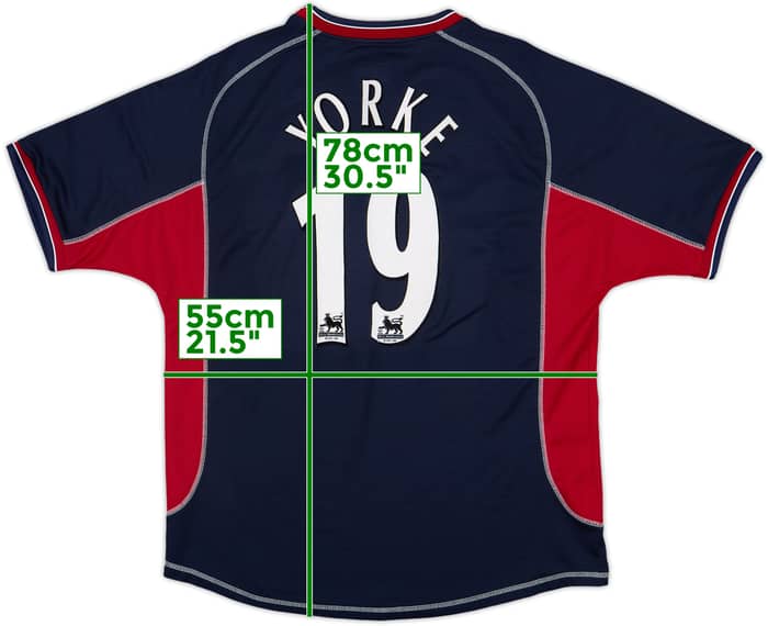 2000-01 Manchester United Third Shirt Yorke #19 - 8/10 - (L)