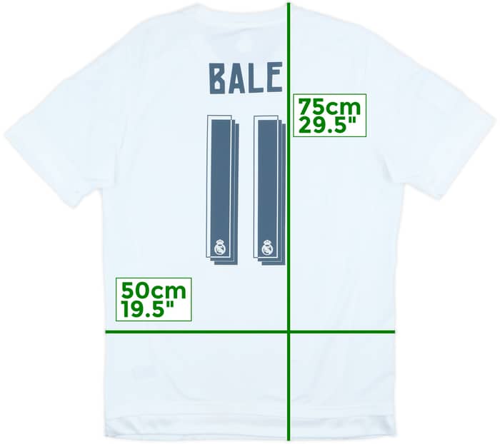 2015-16 Real Madrid Home Shirt Bale #11 - 8/10 - (L)