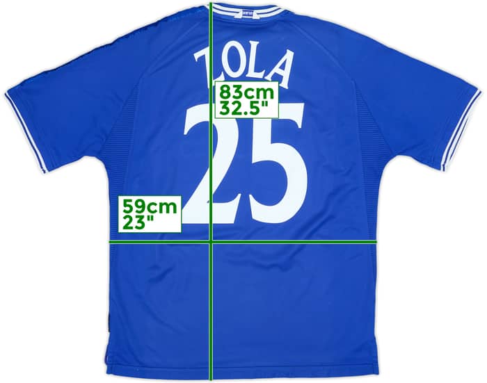 1999-01 Chelsea Home Shirt Zola #25 - 7/10 - (XL)