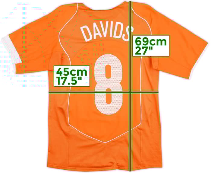 2004-06 Netherlands Home Shirt Davids #8 - 6/10 - (S)