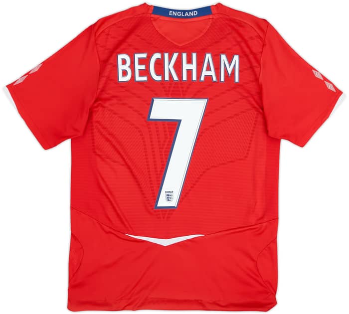 2008-10 England Away Shirt Beckham #7 - 5/10 - (S)