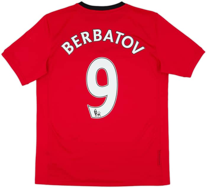 2009-10 Manchester United Home Shirt Berbatov #9 - 9/10 - (XL.Boys)