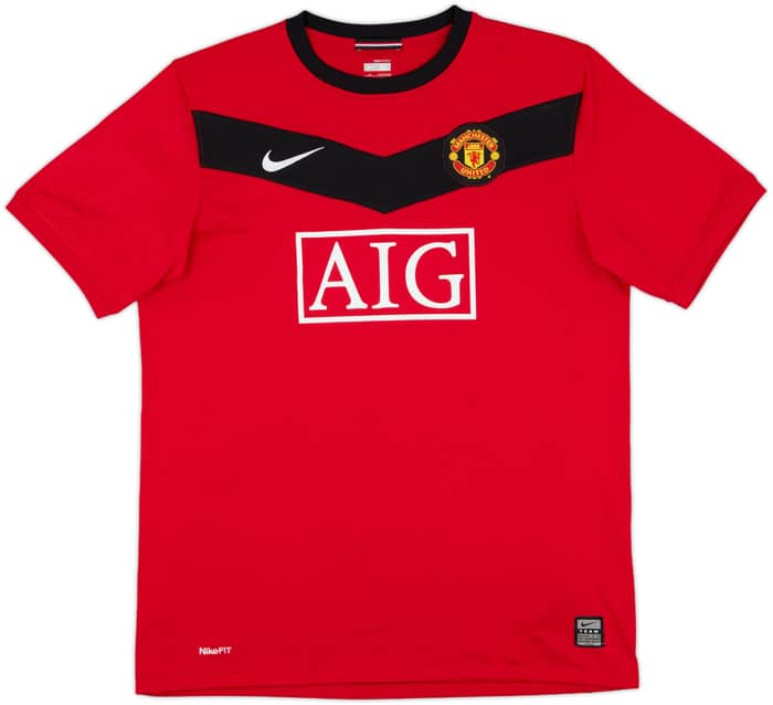 2009-10 Manchester United Home Shirt Berbatov #9 - 9/10 - (XL.Boys)