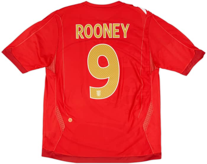 2006-08 England Away Shirt Rooney #9 - 7/10 - (L)