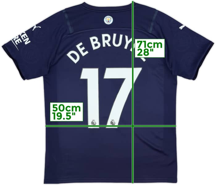 2021-22 Manchester City Third Shirt De Bruyne #17 - 8/10 - (M)