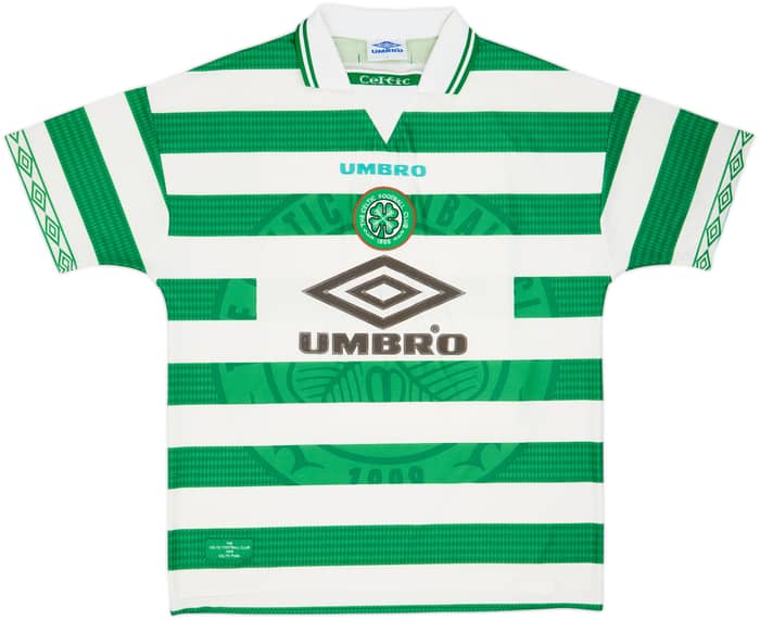 1997-99 Celtic Home Shirt Larsson #7 - 6/10 - (L)