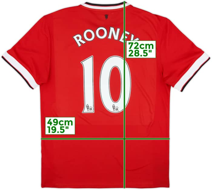 2014-15 Manchester United Home Shirt Rooney #10 - 7/10 - (M)