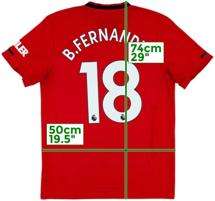 2019-20 Manchester United Home Shirt B.Fernandes #18 - 6/10 - (M)